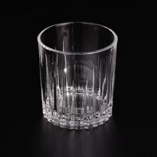 China New design round bottom glass candle jar clear vessels wholesale manufacturer