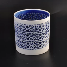 China Neue aushöhlen Hauptdekoration Keramik Kerzenhalter Hersteller