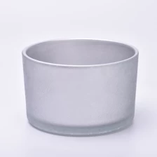 China New large capacity silver glass candle vessels for candle making manufacturer manufacturer