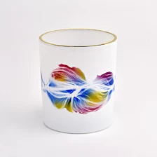 China Newly 14oz elegant pattern design glass candle jar wholesale manufacturer