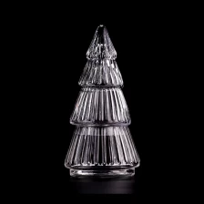 China Newly Christmas tree shape glass candle holder for wholesale manufacturer