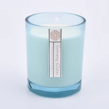 China Newly design 300ml spray glass candle holder for wholesale manufacturer