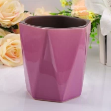 China venda vidros recém-quente suporte de vela de cerâmica rosa fabricante