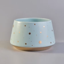 Chine Bougeoir en céramique design bleu avec peinture dorée fabricant