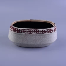 porcelana titular de la vela de cerámica de porcelana oval de China fabricante