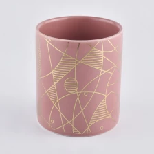 China Pink Candle jars Ceramic Wholesale pengilang
