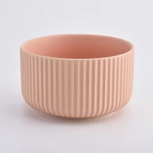 China Pink Ceramic Candle Vessels Candle Holders Wholesale manufacturer