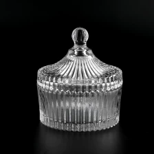 porcelana Popular candelabro de vidrio transparente de 150 ml con proveedor de tapas fabricante