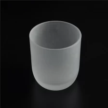 China Popular Frost Glass Candle Holders manufacturer