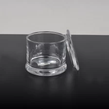 porcelana Popular ronda frasco de vela de cristal con tapa de vidrio fabricante