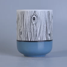 porcelana Forma popular mano pintada patrón de árbol de cerámica de vela frascos fabricante