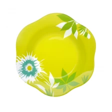 中国 黄色の果物電子レンジ フラット皿ガラス プレートを印刷 メーカー