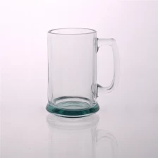 China Promotion clear glass beer mug with handle manufacturer