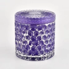 China Purple Christmas wholesale candle making vesselsin bulk with lid manufacturer