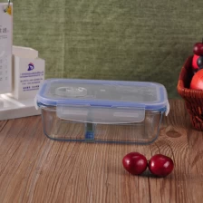 porcelana Caja de almuerzo de rectángulo compartimiento Pyrex vidrio fabricante