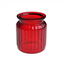 China Rote Farbspray duftend Glas Kerzenbehälter Großhandel Hersteller
