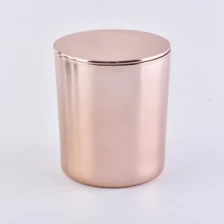 China Frascos de vela de vidro em ouro rosa fabricante
