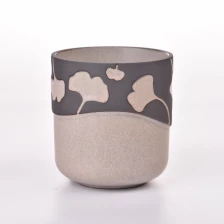 China Round Bottom Cylinder Shape Ceramic vessels for candle making manufacturer