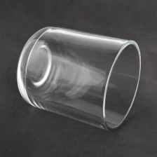 China Round bottom clear glass candle jar for wholesale pengilang