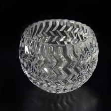 China Round heavy glass candle holders wholesale manufacturer