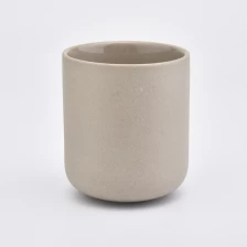 China Runde Form gelbe Farbe Keramik Kerzenglas Großhandel Hersteller