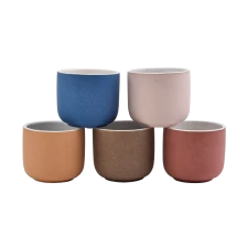 China Sandy Ceramic Candle Vessels Wholesale fabricante