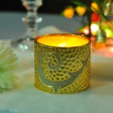porcelana Luminoso titulares de vela de cerámica de oro fabricante