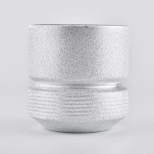 China Silver decorative 10oz ceramic candle holders manufacturer