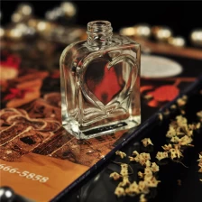 China 30ml heart shape exporter supplied clear glass bottle perfume manufacturer