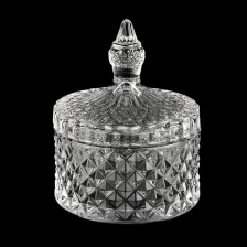 الصين small glass candle jars wholesale with glass lid الصانع
