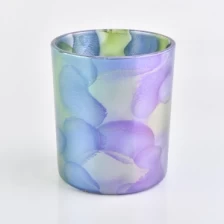 中国 Special Decoration Blue cloud 10oz Glass Candle Jars For Candle Making メーカー
