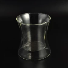 China Special heat resistant borosilicate double wall glass tea cup pengilang