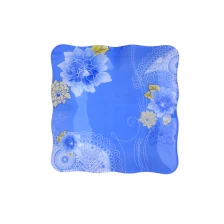 China Square Glass Plates With Decal manufacturer