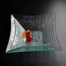 China Quadratische Glasteller klaren flachen Teller Hersteller