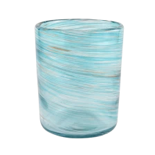 China Sunny Glassware blue cylinder glass jars for candle making wholesale pengilang