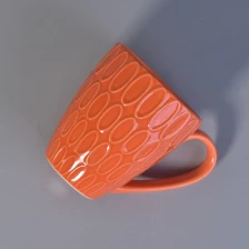 China Sonniger Glaswaren orange Keramik Becher Hersteller