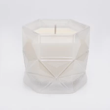 China Sunny own design hexagon glass candle jar manufacturer