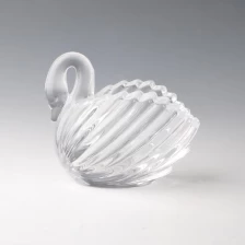 China swan shaped glass candle holder manufacturer