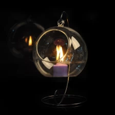 China Tealight hanging glass candle holders manufacturer