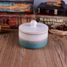 porcelana Transmutación frasco de cerámica para vela perfumada con tapas fabricante