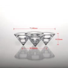 Chine Photophore en verre transparent circulaire cône votive fabricant