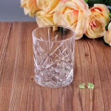 China Transparent engraved whisky glass candle holder manufacturer