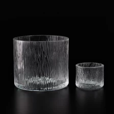中国 树图案批发透明蜡烛罐玻璃容器 制造商