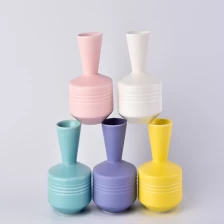 China Trumpet Ceramic Diffuser Bottles Matte White Home Decoration Pieces manufacturer