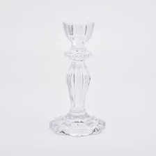 China Clear Glass Candlestick Unique Home Decor pengilang