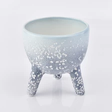 porcelana Soporte de vela de cerámica único soporte triángulo azul fabricante