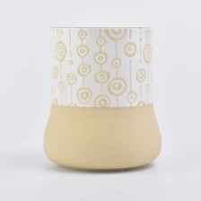 China Unique ceramic candle jar round base manufacturer