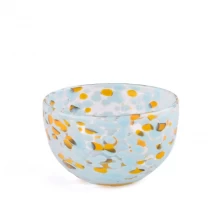 China Unique design handmade glass bowl for candle holder wholesale manufacturer