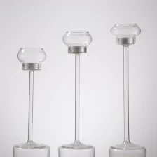 China Unique design long-stem glass tealight candle holders manufacturer