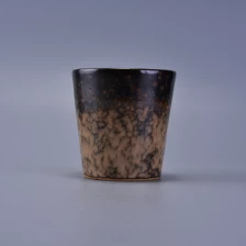 China Unique design transmutation glaze ceramic candle holders manufacturer